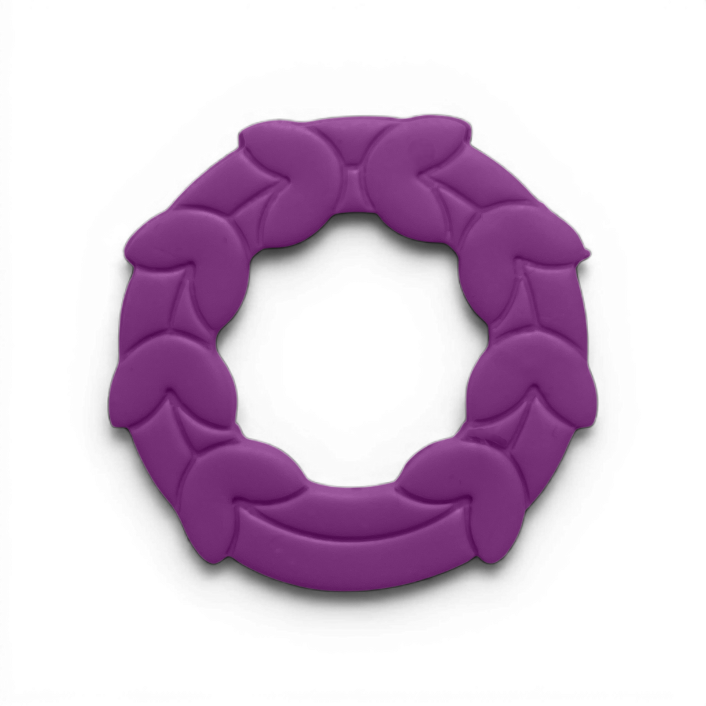 Greek Wreath Polymer Clay Lavender
Greek Wreath polymer clay shape in soft lavender with circular leaf frame detailing on white background.