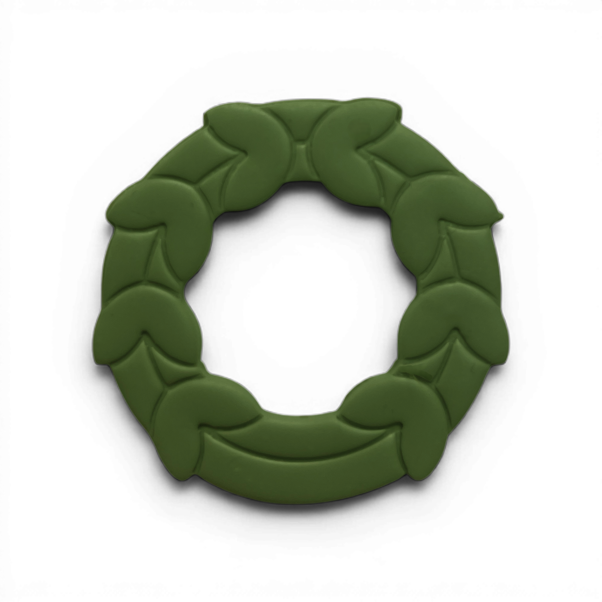 Greek Wreath Polymer Clay Green
Greek Wreath polymer clay shape in fresh green with circular laurel wreath silhouette on white background.