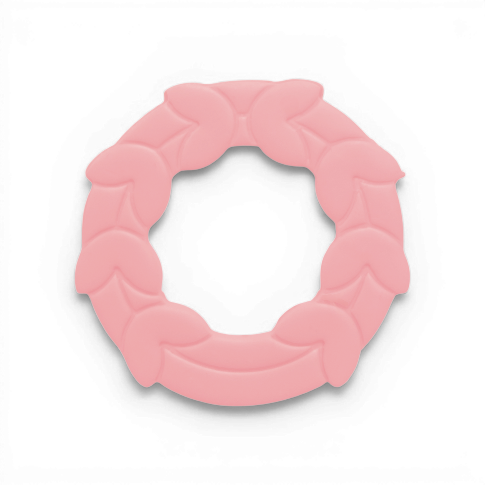 Greek Wreath Polymer Clay Pink
Greek Wreath polymer clay shape in soft pink with classical laurel leaf detailing on white background.