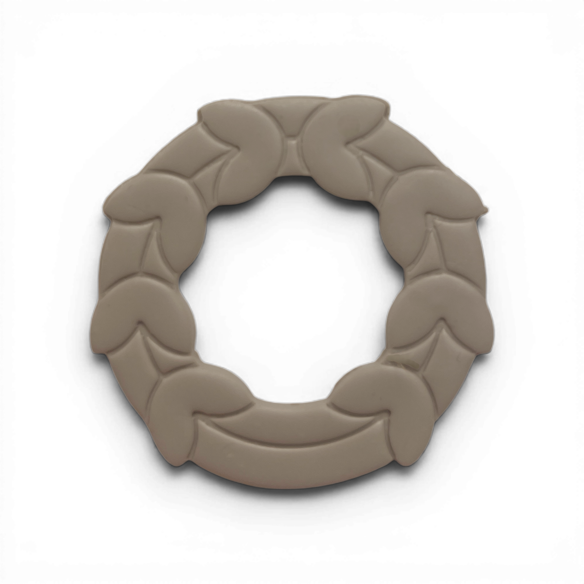 Greek Wreath Polymer Clay Taupe
Greek Wreath polymer clay shape in warm taupe with classical wreath silhouette on white background.