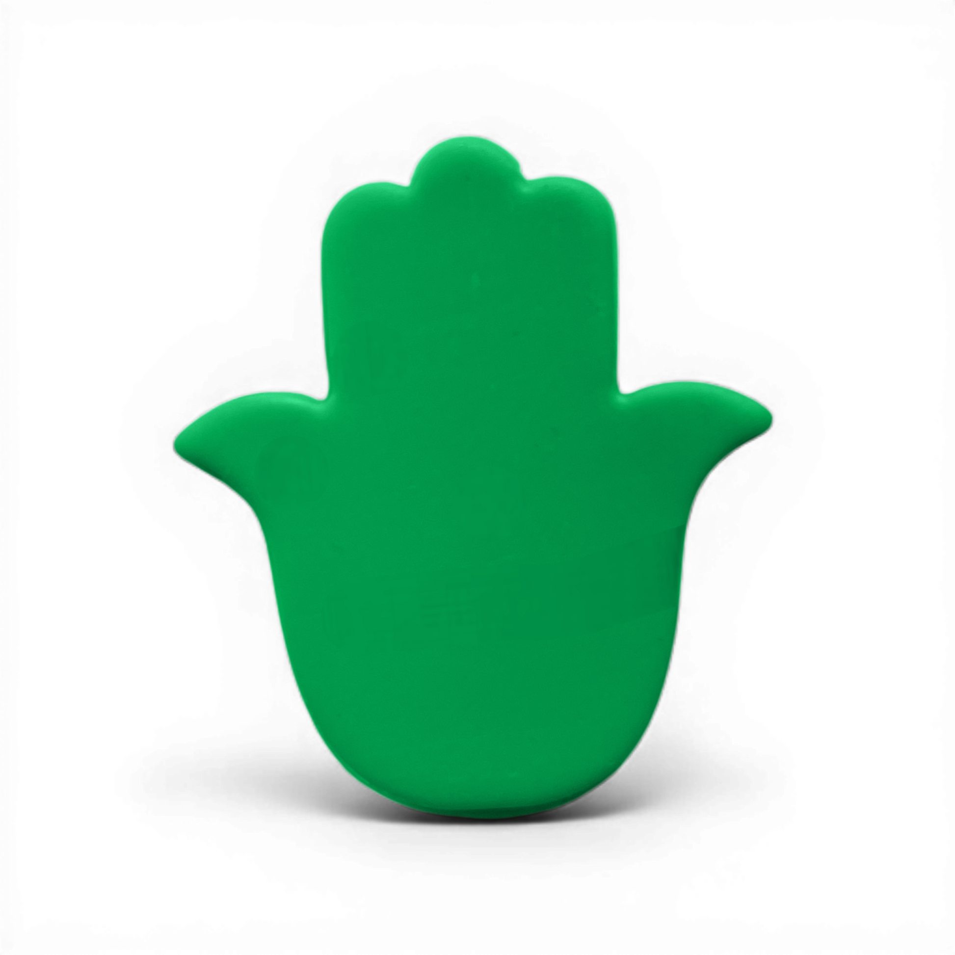 Hamsa Polymer Clay Green
Hamsa polymer clay shape in fresh green with symmetrical hand silhouette on white background.