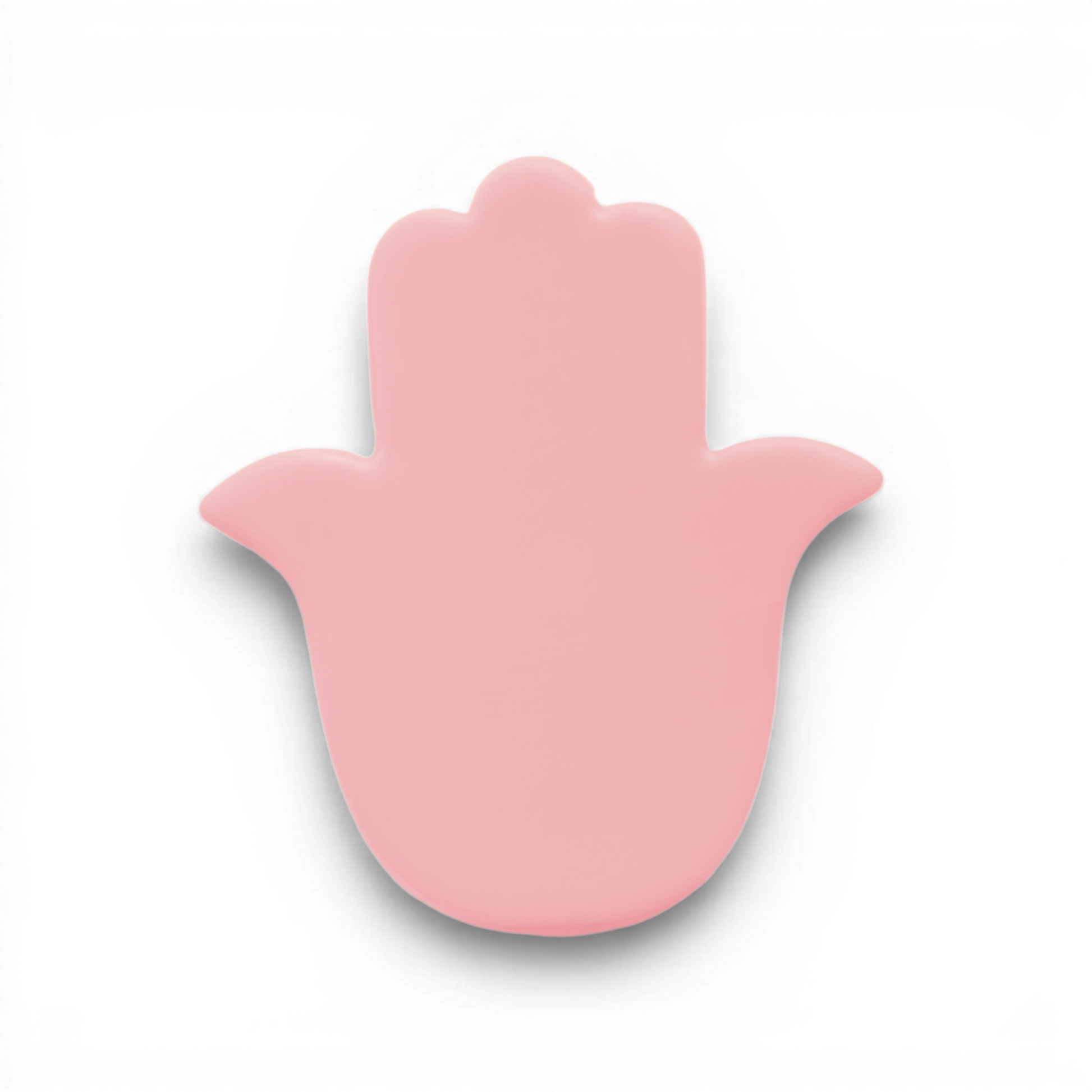 Hamsa Polymer Clay Pink
Hamsa polymer clay shape in soft pink with classic protective hand design on white background.