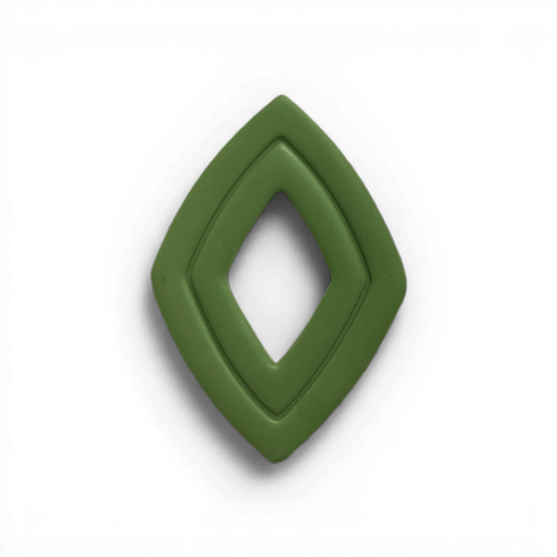 Lattice Drop Polymer Clay Olive
Lattice Drop polymer clay shape in muted olive green with detailed lattice pattern on white background.