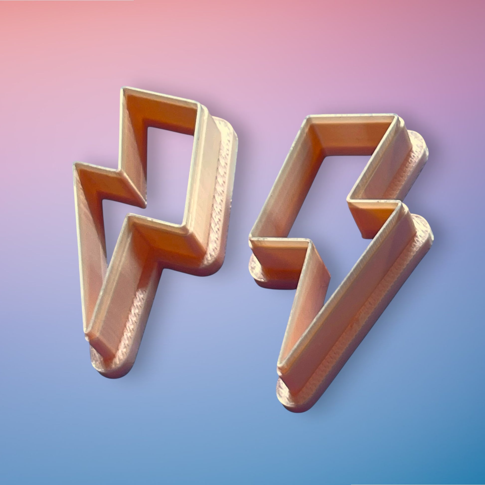 Lightening Bolt Polymer Clay Cutter
Lightening Bolt polymer clay cutter with bold angular lightning silhouette on white background.