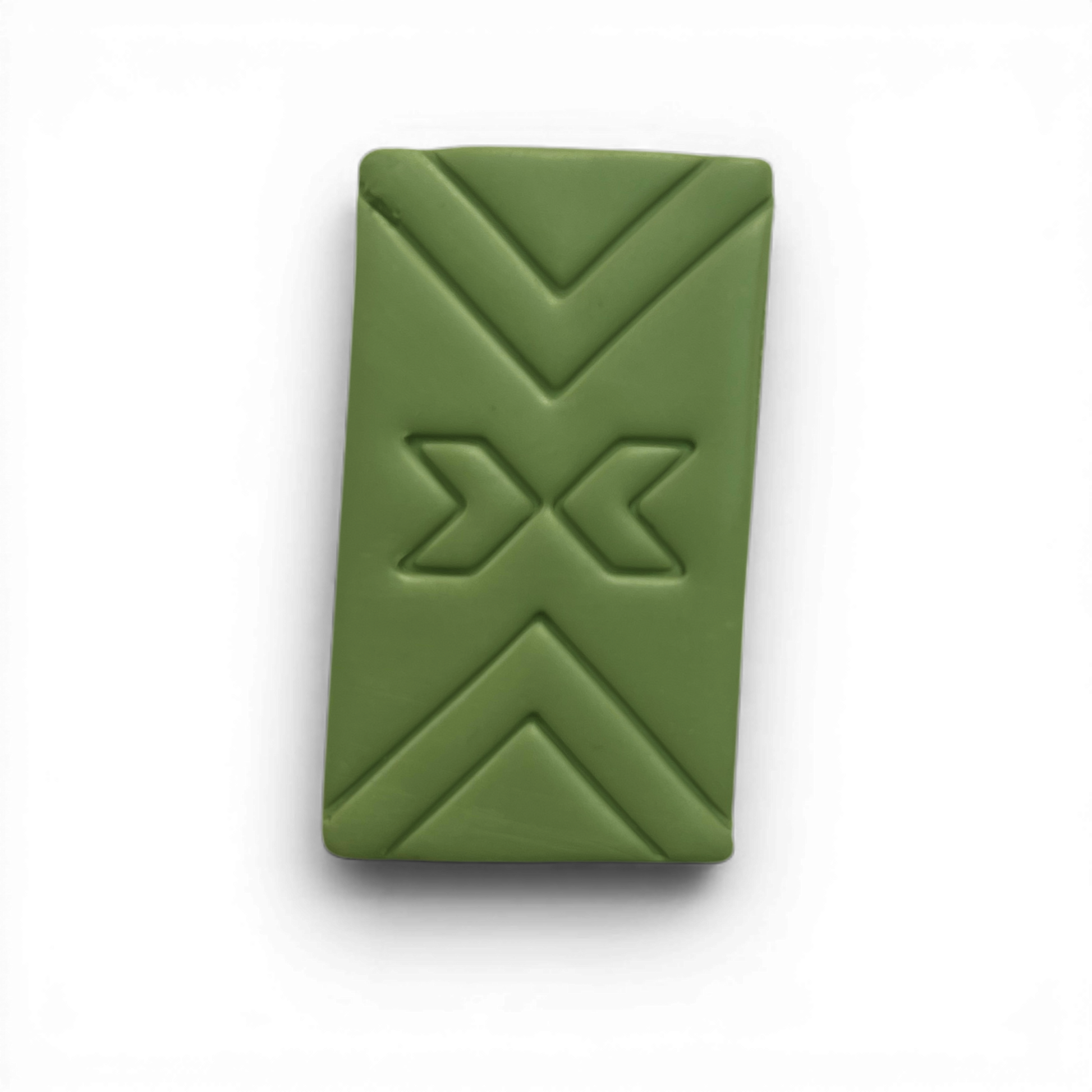 Patchwork Rectangle, Polymer Clay Olive
Patchwork Rectangle polymer clay shape in muted olive green with modern patchwork rectangle silhouette on white background.