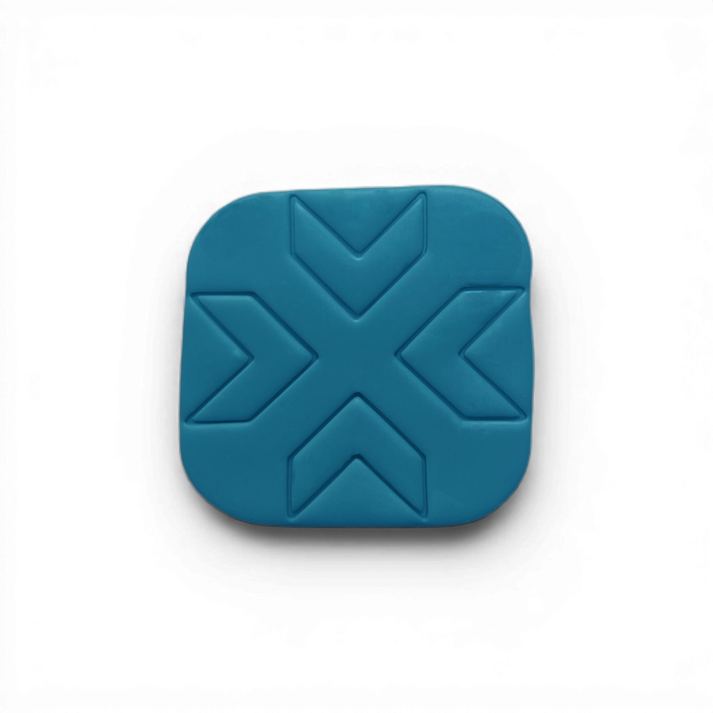 Patchwork Square, Polymer Clay Blue
Patchwork Square polymer clay shape in soft blue with modern square tile silhouette on white background.