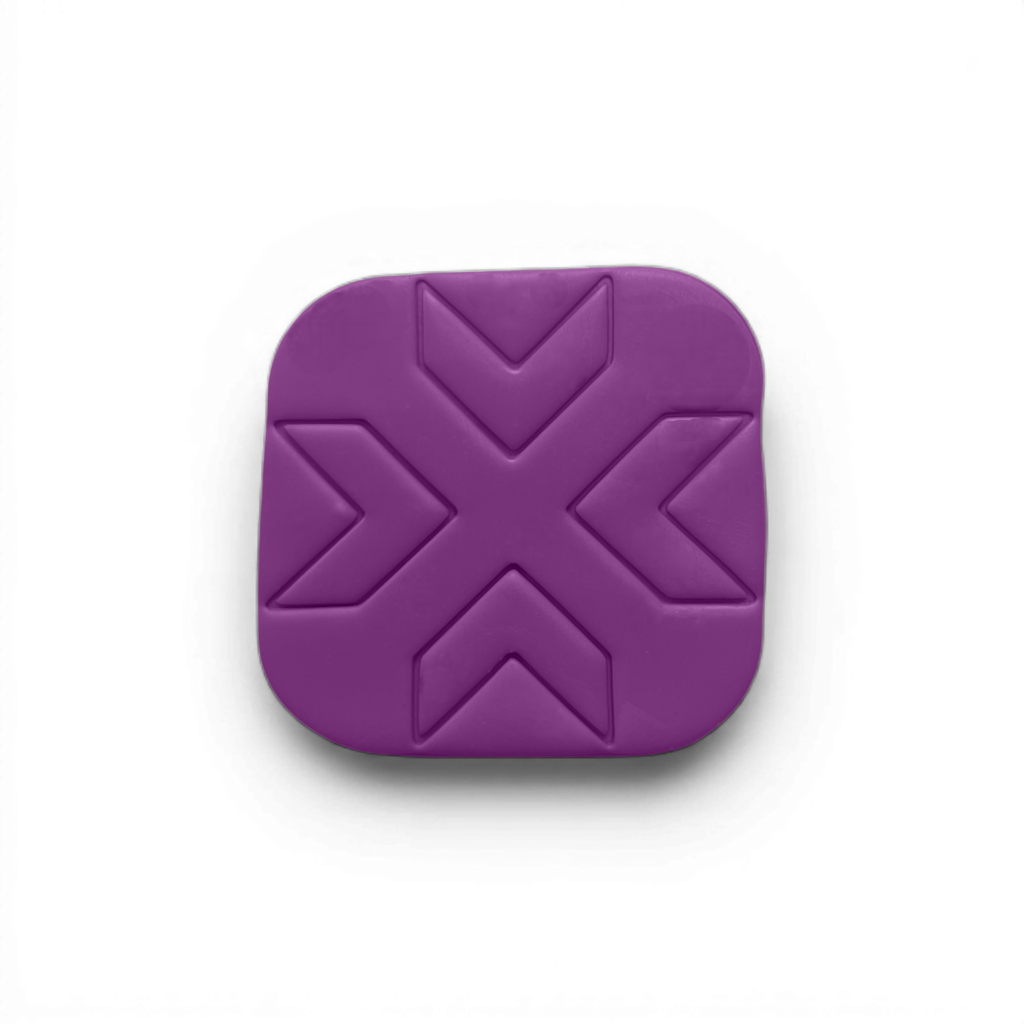Patchwork Square, Polymer Clay Lavender
Patchwork Square polymer clay shape in soft lavender with textured panel tile design on white background.