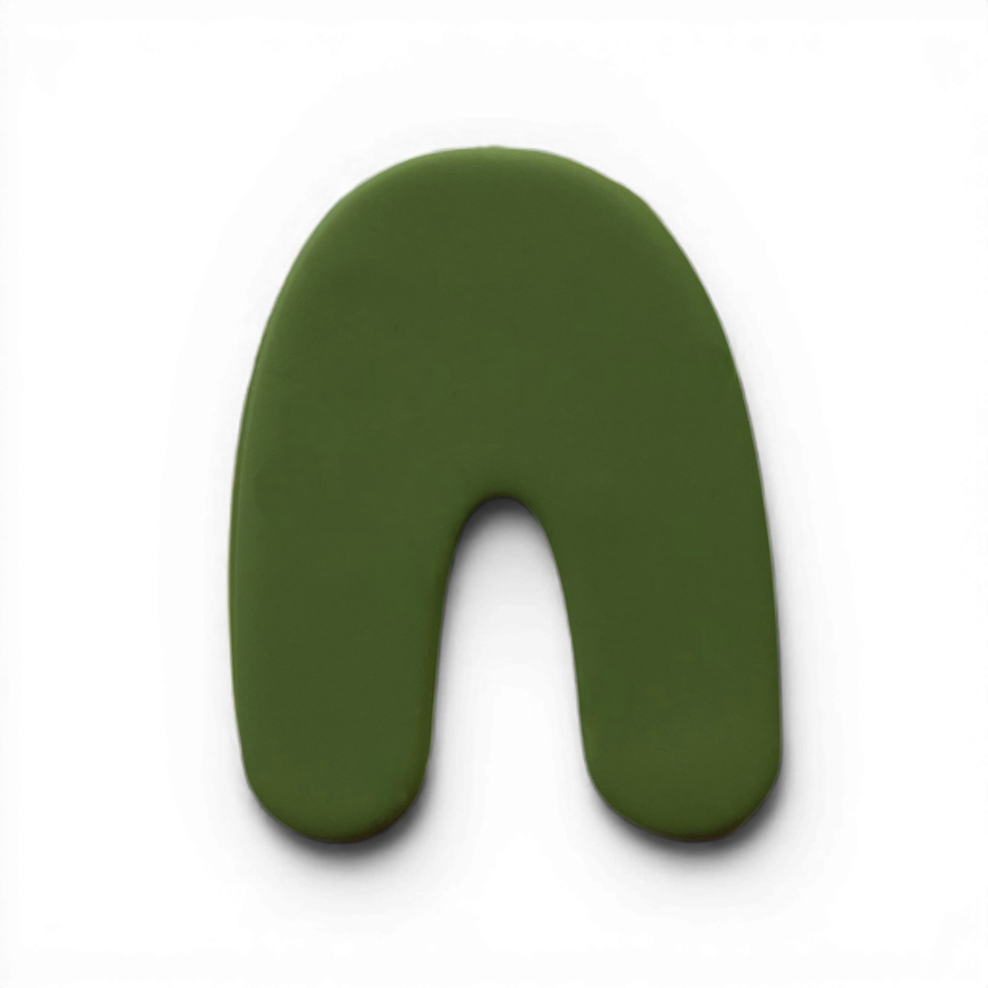 Olive polymer clay pebble arch shapes for earthy statement earrings.