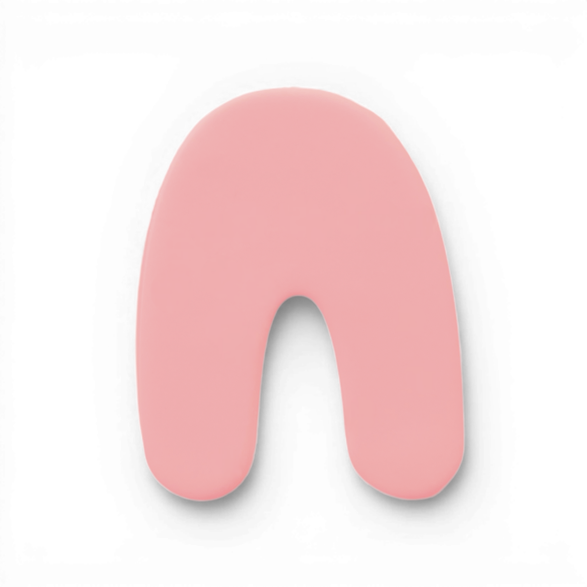 Pink polymer clay pebble arch set cutouts for soft sculptural earrings.