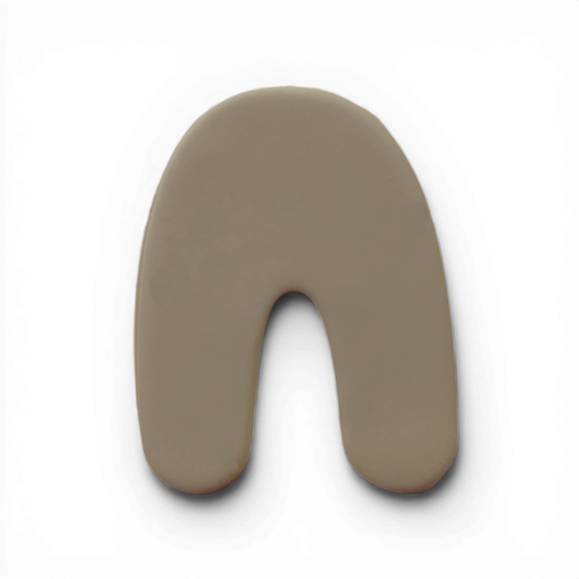 Taupe polymer clay pebble arch set in neutral minimalist style.