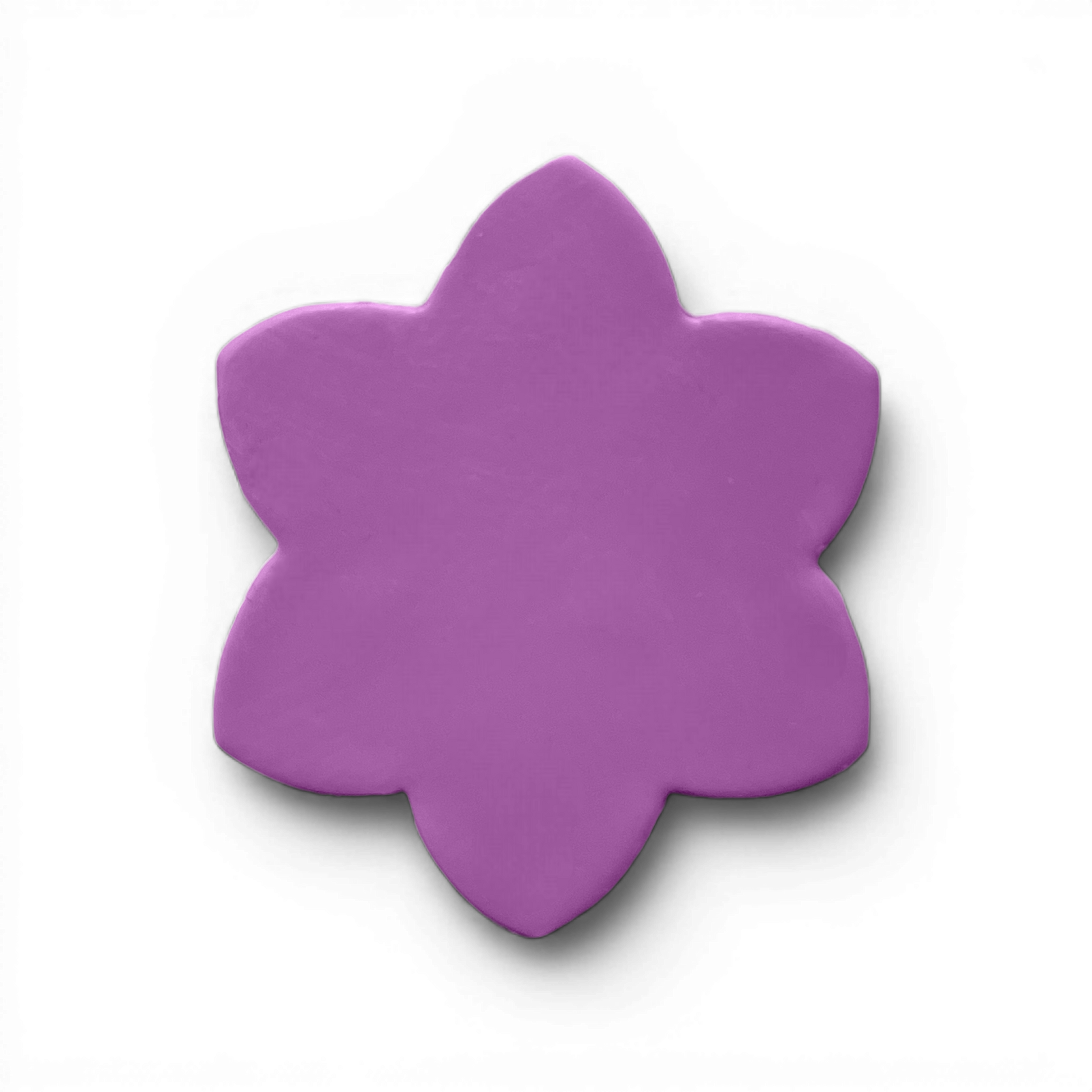 Petal Bloom, Polymer Clay Lavender
Petal Bloom polymer clay shape in soft lavender with dimensional bloom design on white background.