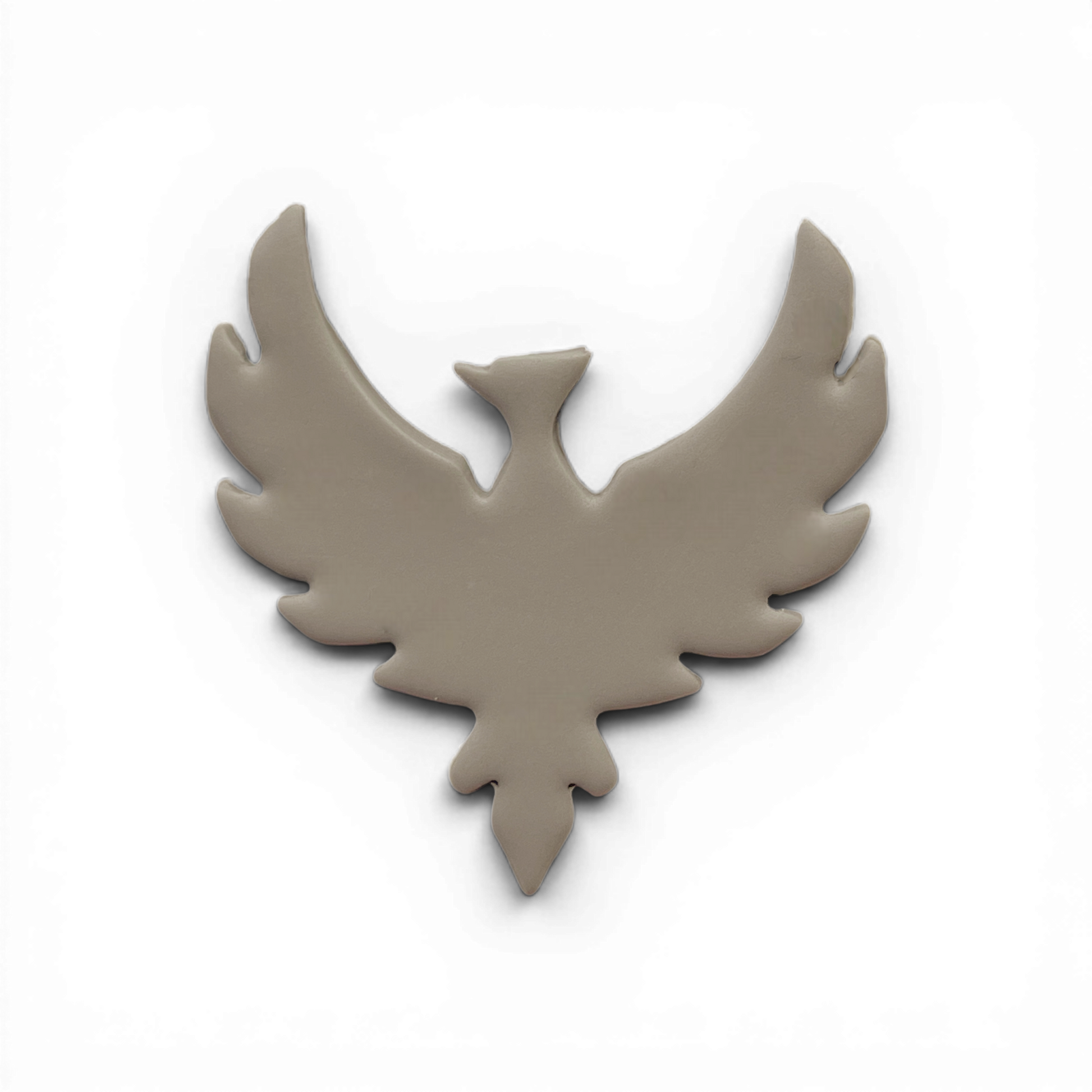 Phoenix, Polymer Clay Taupe
Phoenix polymer clay shape in taupe with sculpted wing silhouette on white background.