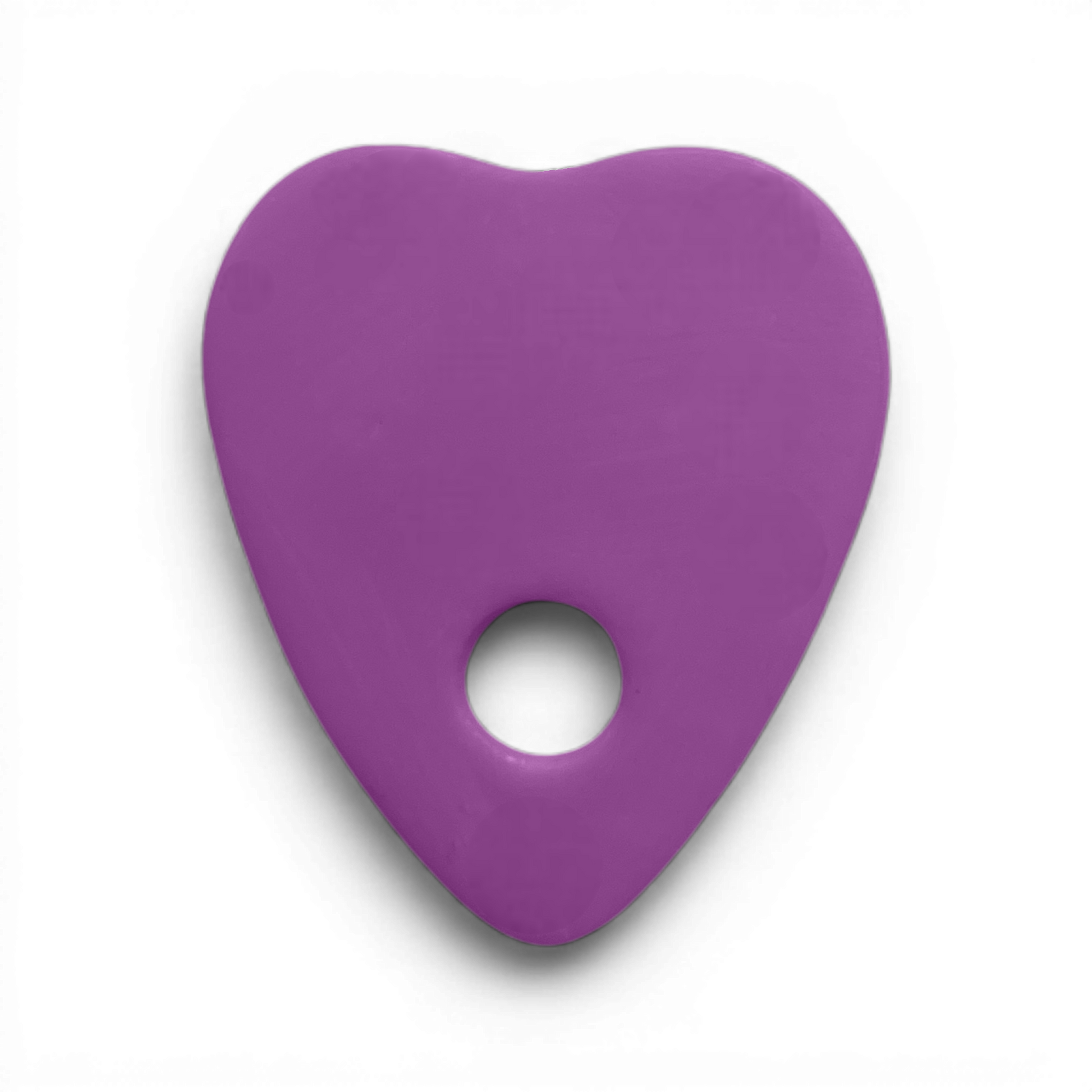 Planchette, Polymer Clay Lavender
Planchette polymer clay shape in lavender with circle cutout and mystical detailing on white background.