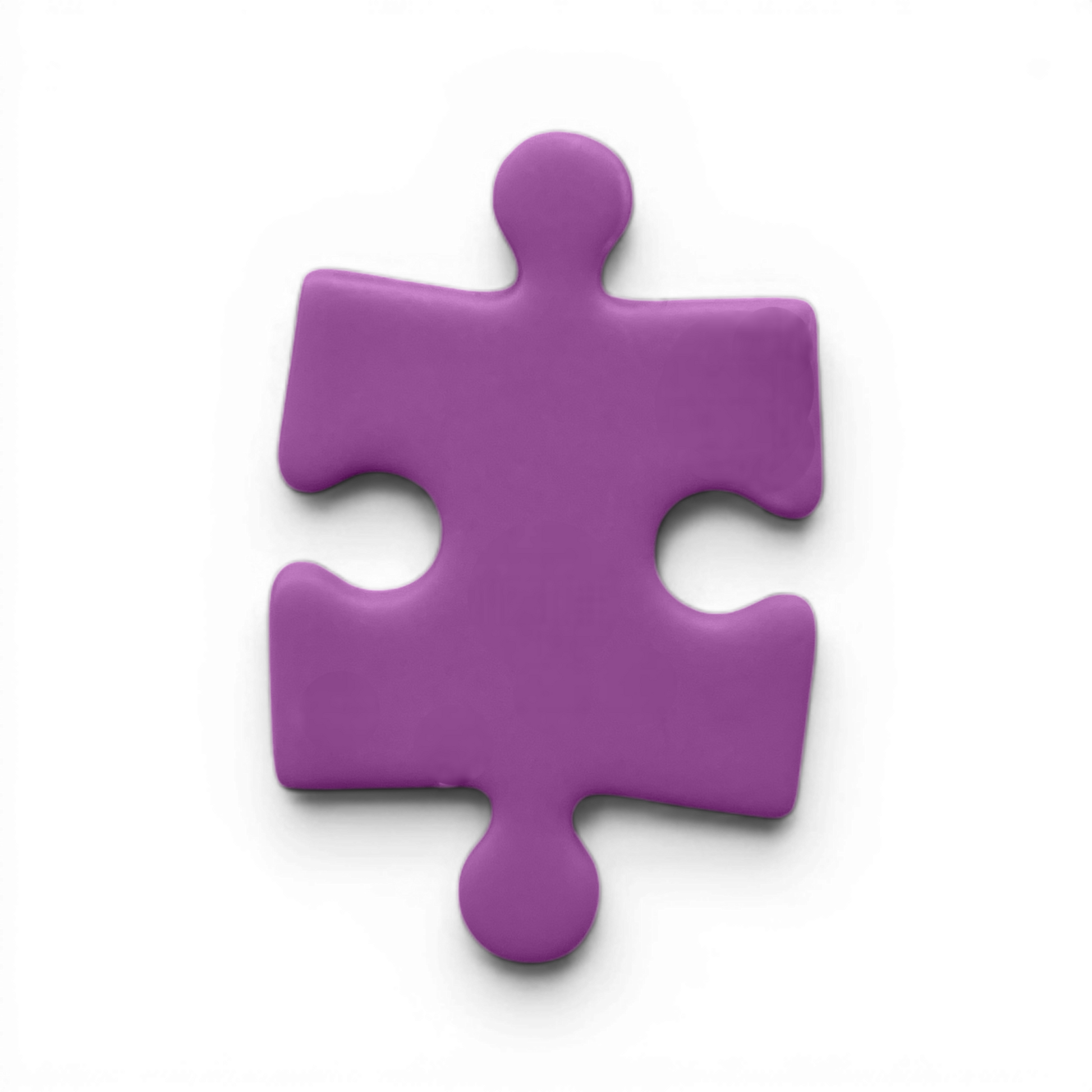 Lavender polymer clay puzzle piece cutout for soft pastel earring designs.