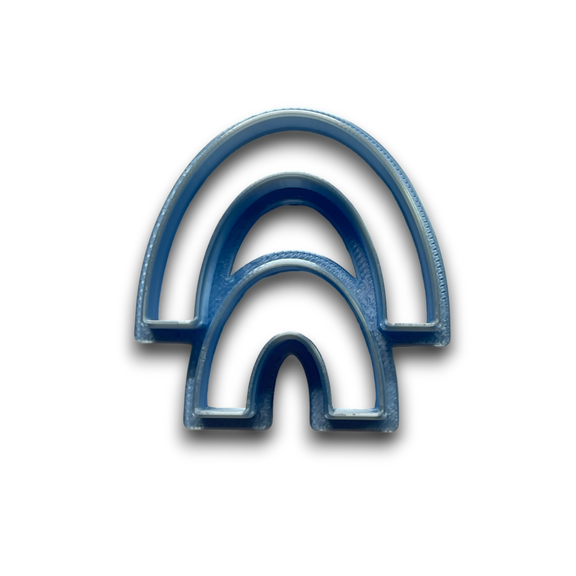 Rainbow Duo Polymer Clay Cutter
Rainbow Duo polymer clay cutter with layered arch silhouette on white background.