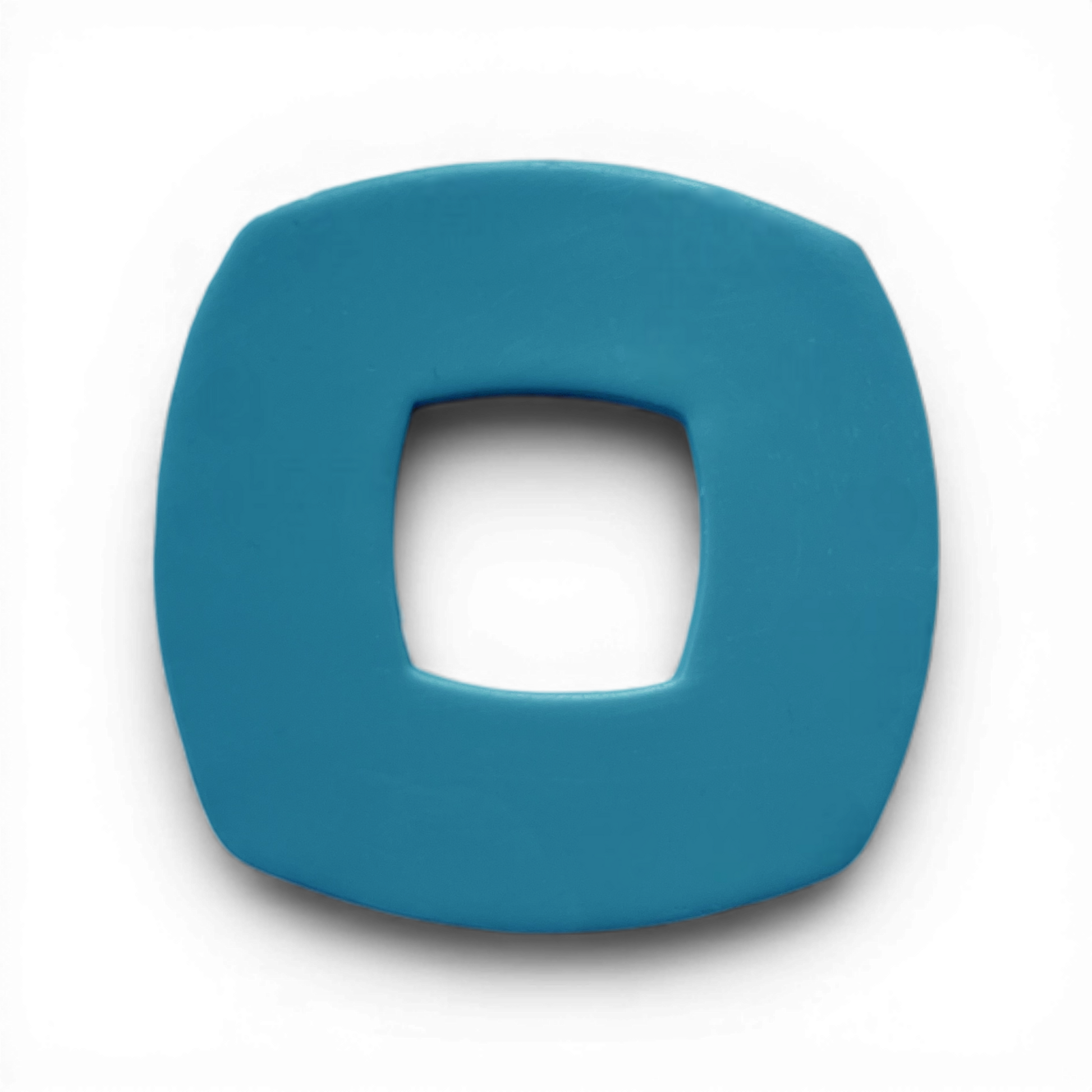 Rounded Square Donut Polymer Clay Blue
Rounded Square Donut polymer clay shape in soft blue with modern rounded square silhouette on white background.