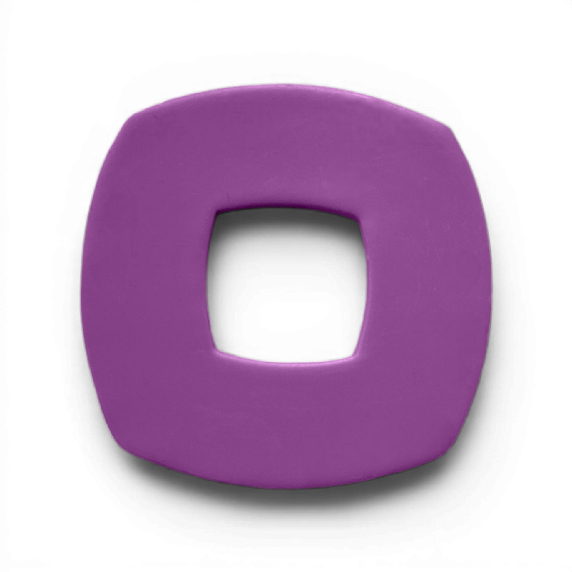 Rounded Square Donut Polymer Clay Lavender
Rounded Square Donut polymer clay shape in soft lavender with smooth rounded square silhouette on white background.