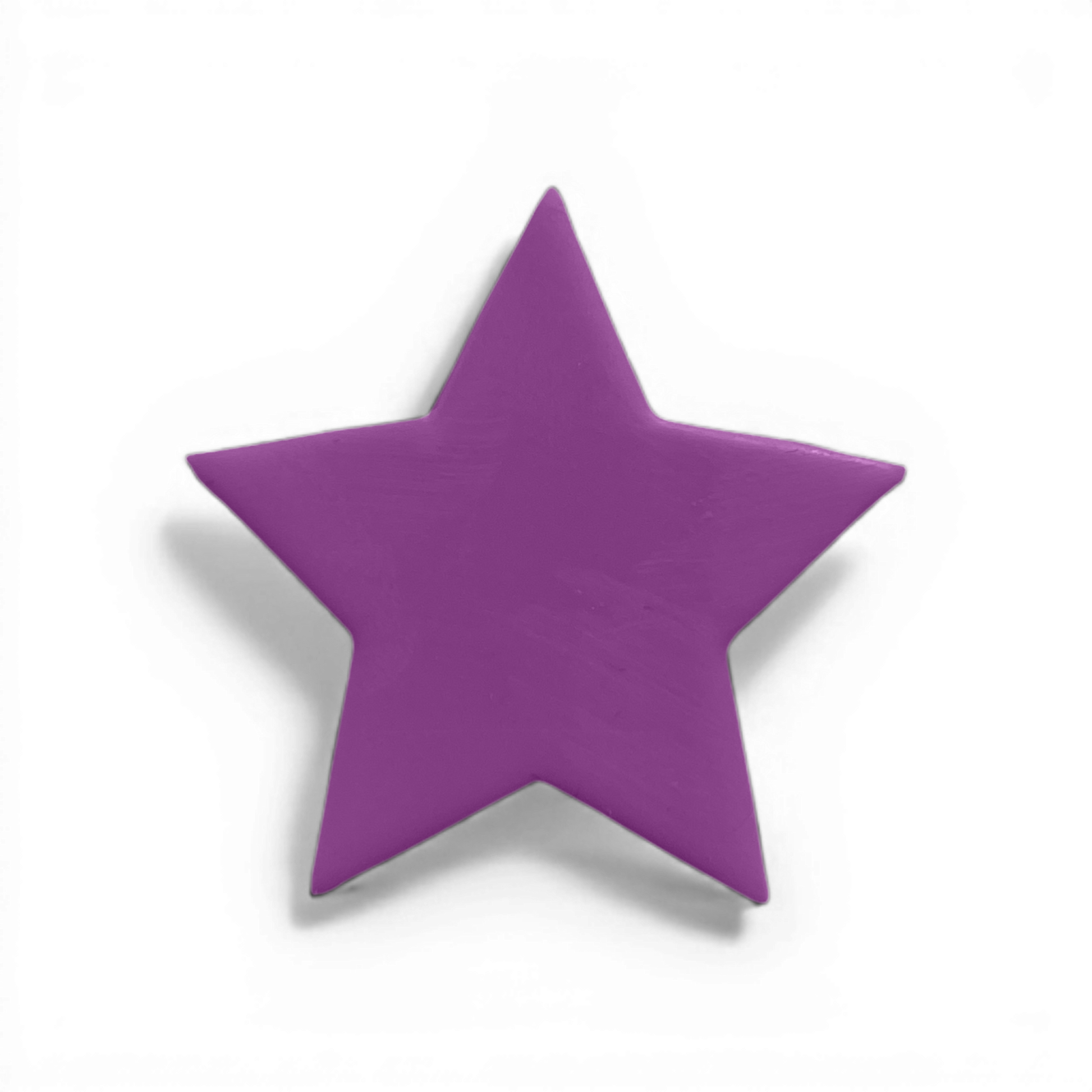 Pink polymer clay five point star cutout for statement earrings.