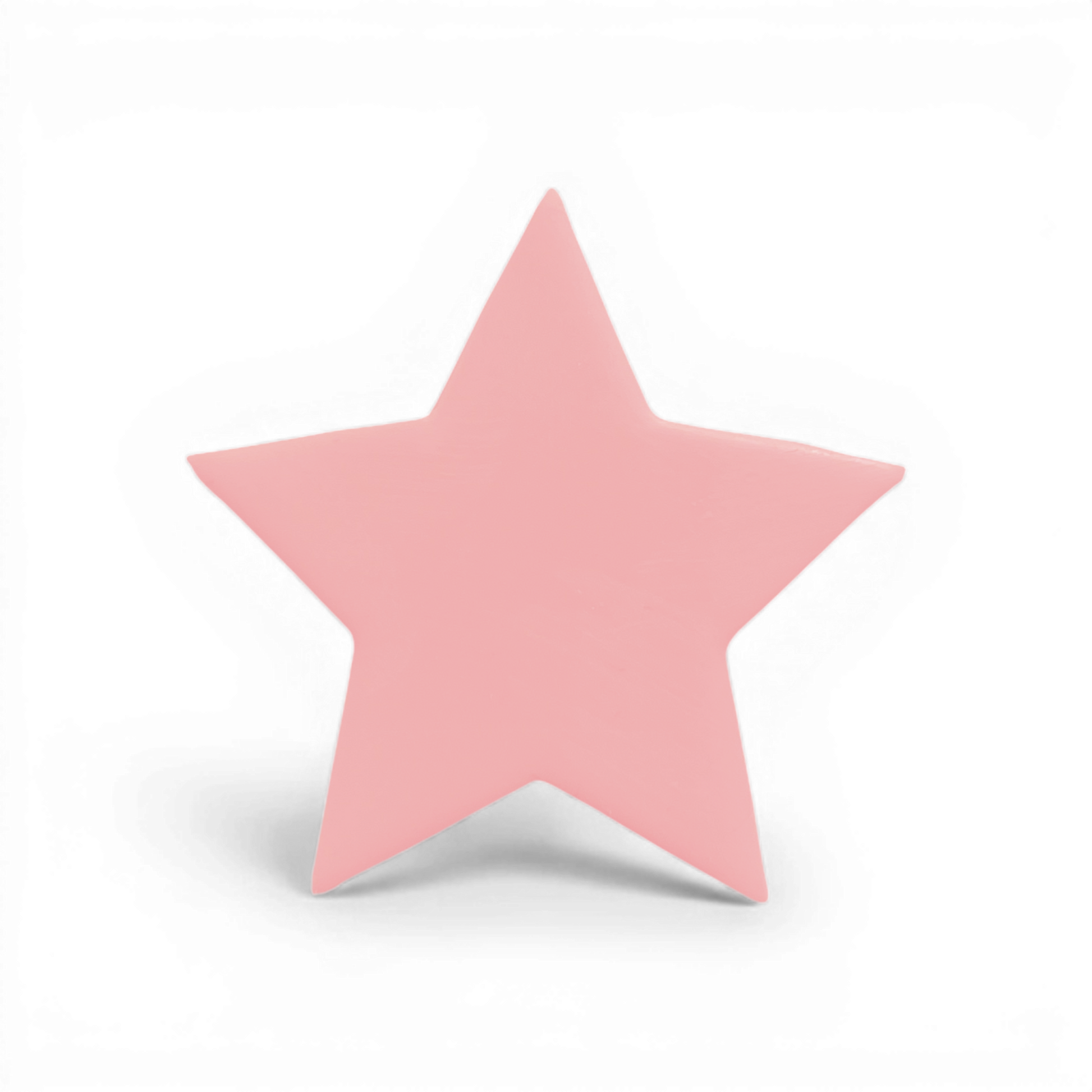 Pink polymer clay five point star cutout for statement earrings.