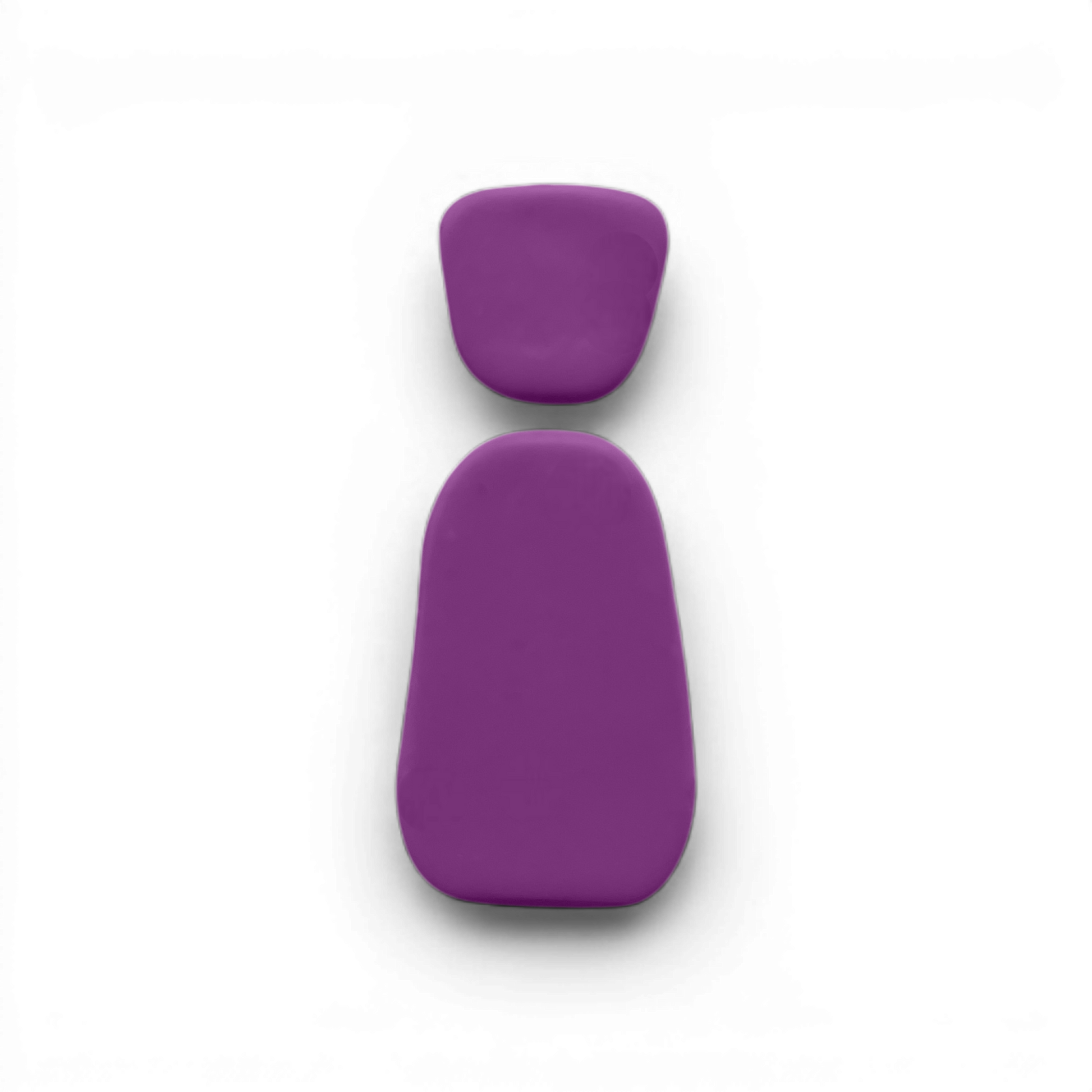 Lavender polymer clay trapezoid drop cutout for soft pastel geometric designs.