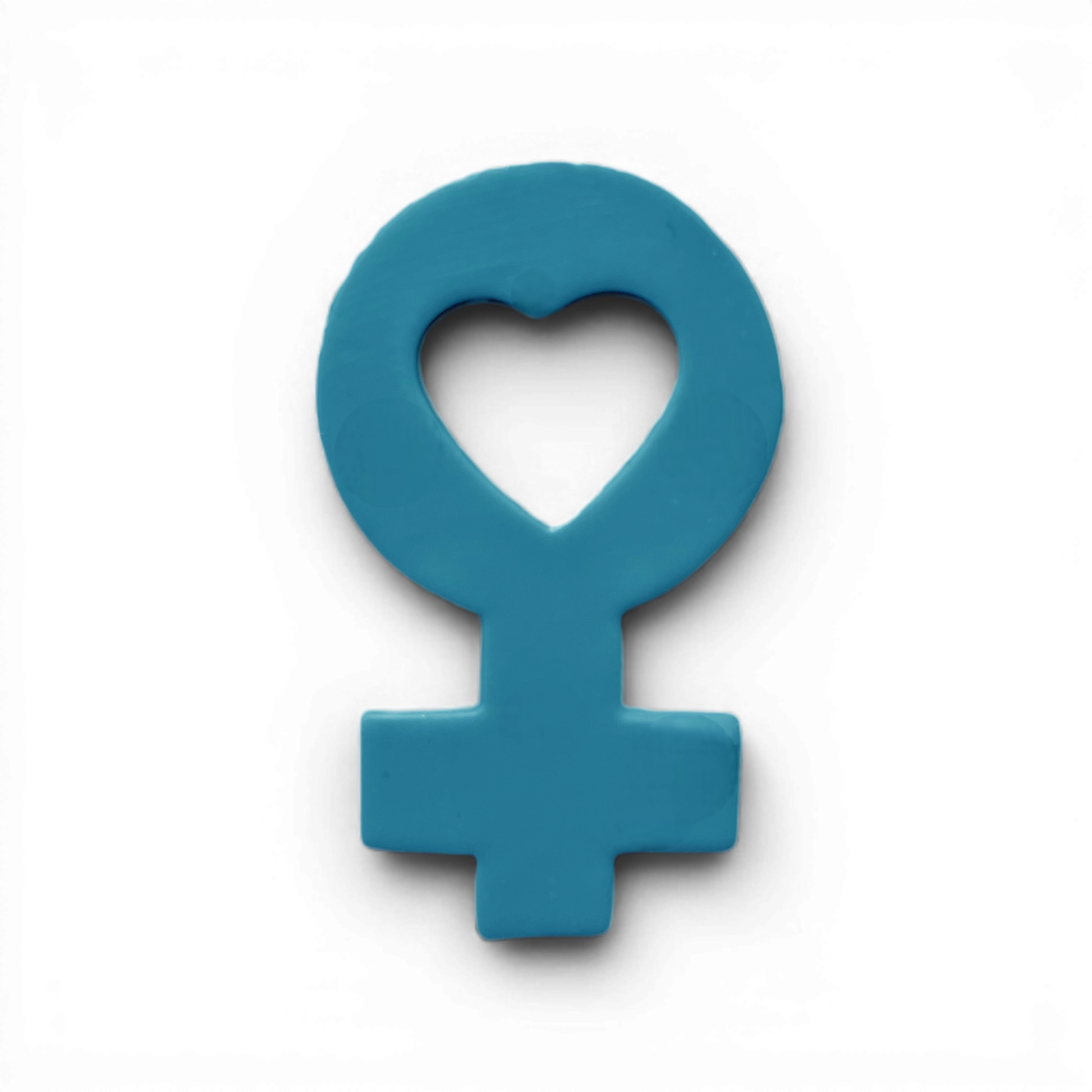 Venus Heart, Polymer Clay Blue
Venus Heart polymer clay shape in soft blue with sculpted heart silhouette on white background.