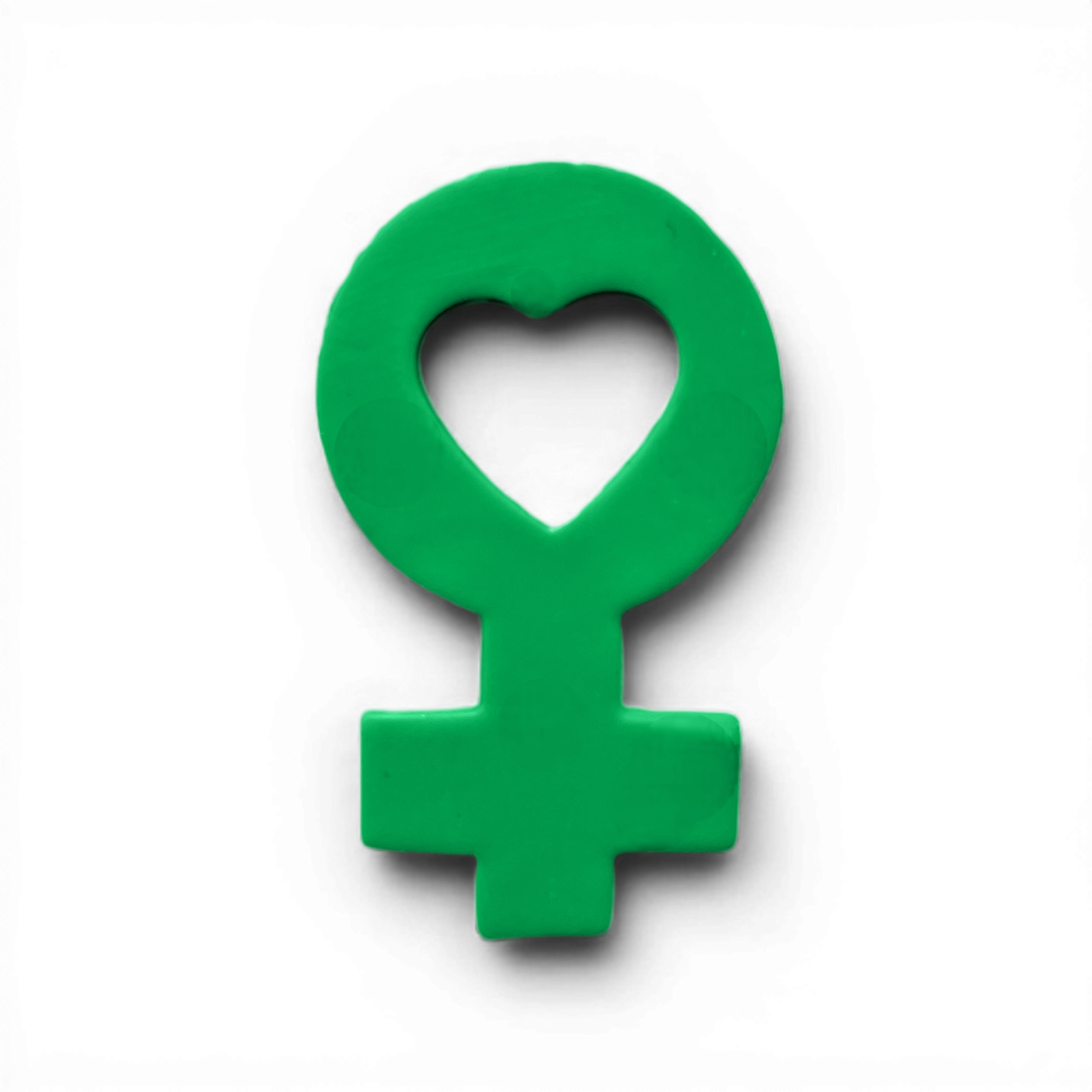 Venus Heart, Polymer Clay Green
Venus Heart polymer clay shape in green with refined heart design on white background.