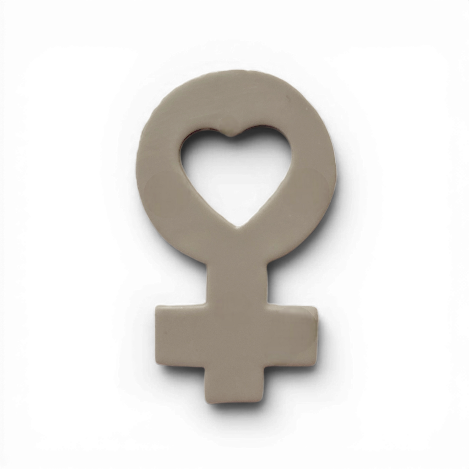 Venus Heart, Polymer Clay Taupe
Venus Heart polymer clay shape in taupe with balanced heart silhouette on white background.