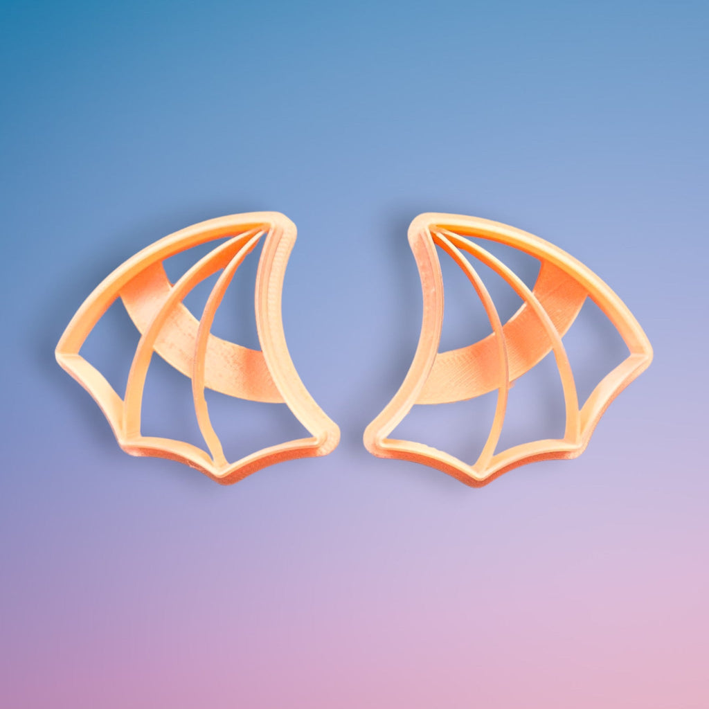 Bloodmoon Wing  Polymer Clay Cutter Set of 2 Top View