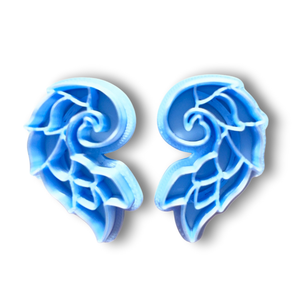Flora Curl Polymer Clay Cutter Set of 2 Top View