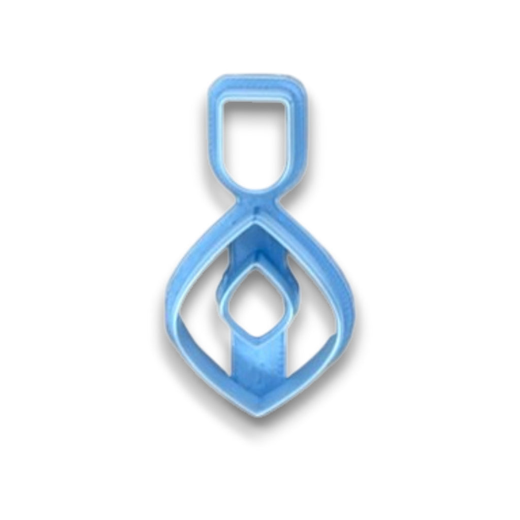 Petal diamond drop polymer clay cutter with clean cutting edges for earrings