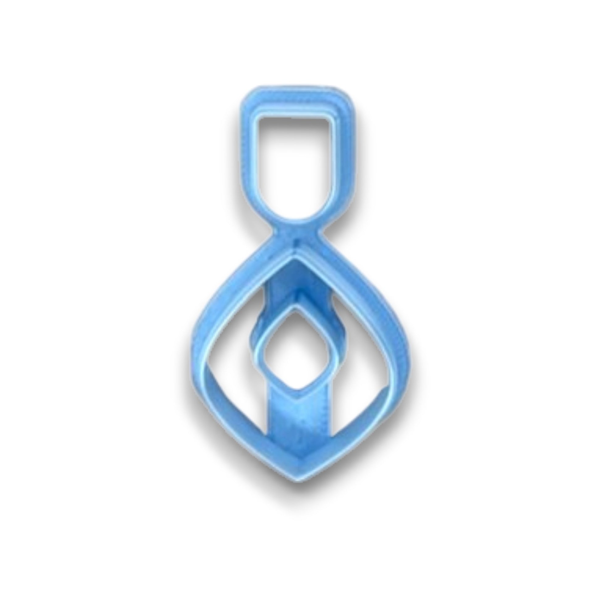 Petal diamond drop polymer clay cutter with clean cutting edges for earrings