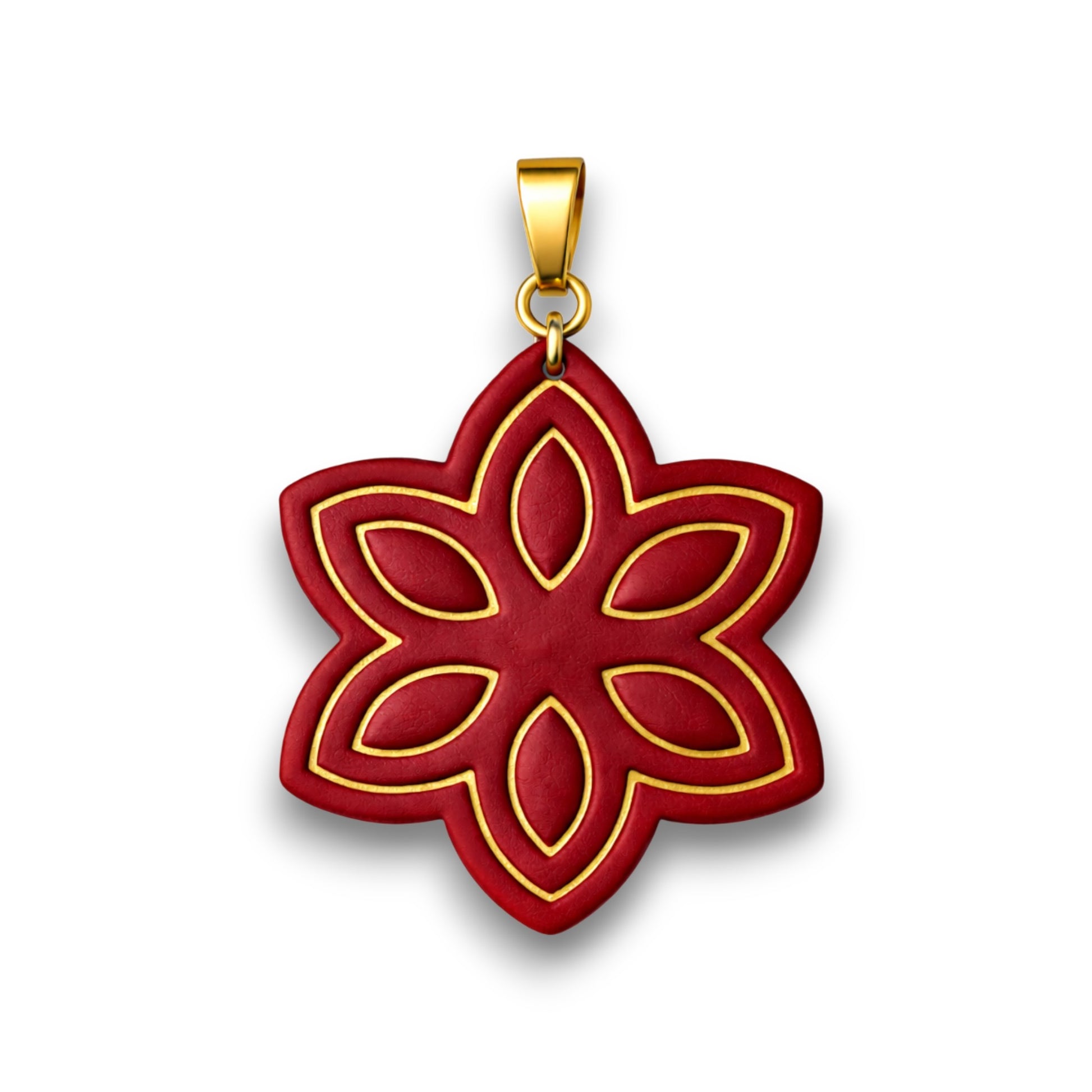 Six-Petal Embossed Flower