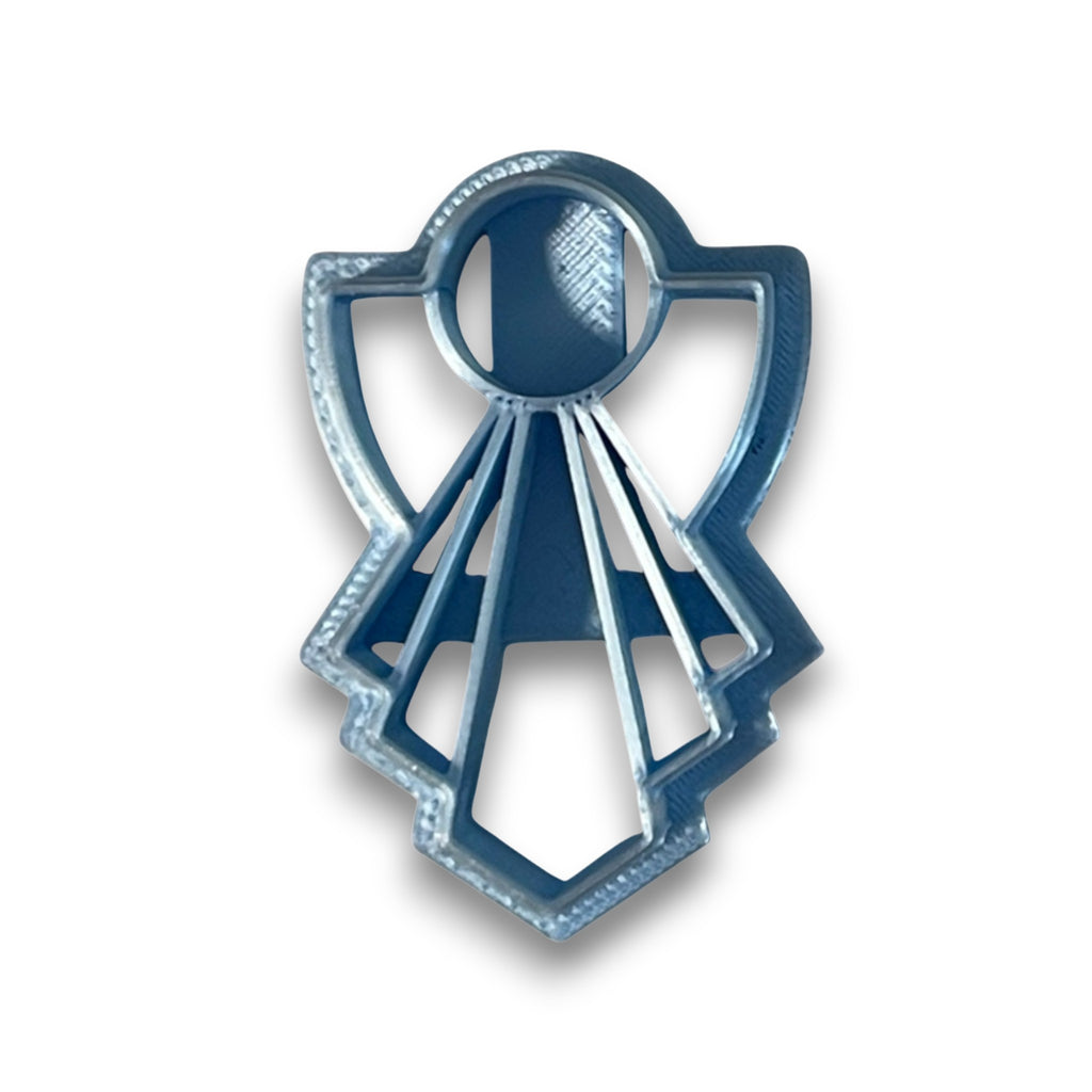 Art deco style polymer clay cutter in a fan-shaped ornamental design