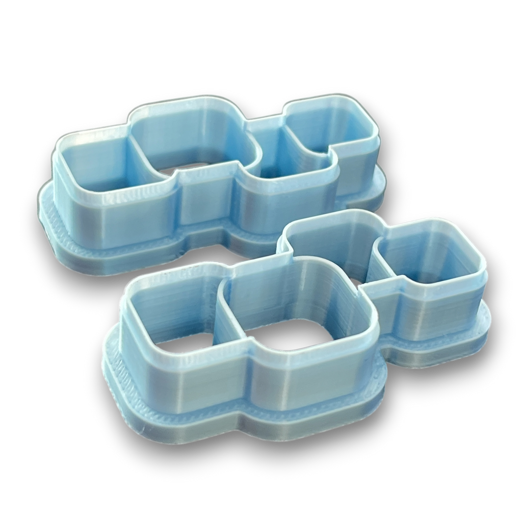 Square Drop Polymer Clay Cutter Set of 2 Side View