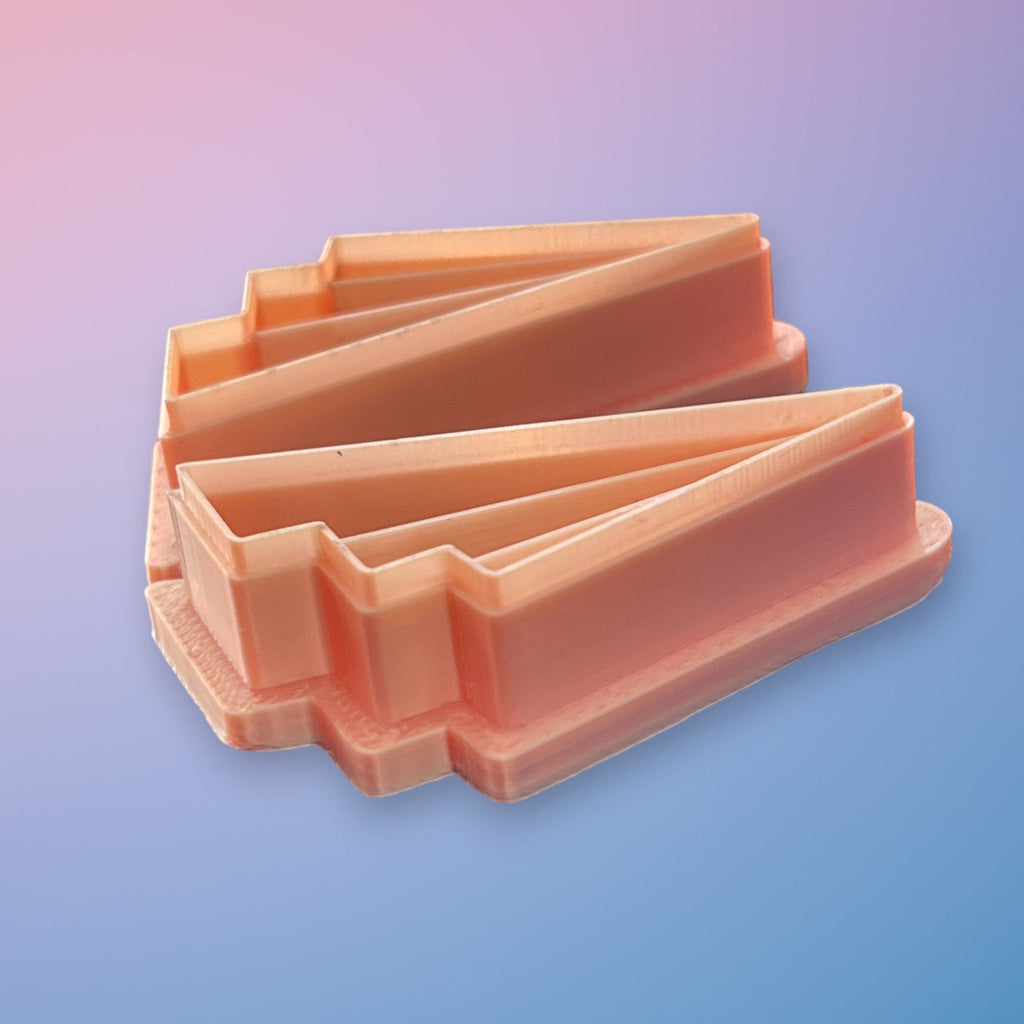 ziggurat drop Polymer Clay Cutter Set of 2 Side View